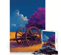 Old Wagon Wheel 1000 Teenager Pieces Jigsaw Puzzle Brain Memory Peaceful Fun Tight Lock size 50x75cm