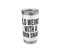 Old Weirdo with A Corn Snake Humor Seniors Stainless Steel Insulated Tumbler