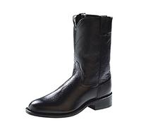 Old West Boots Men's Corona Calf Leather Roper Toe Joseph Pull-on Cowboy Boots Western, One Size