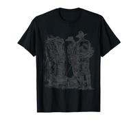 Old West Cowboys Chow time Ranch Farm Western Campfire Art T-Shirt
