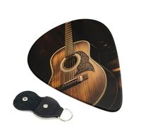 Old West Guitar 6 Pack Guitar Picks With Holder, Personalized Guitar Plectrums Non-Slip Portable Ukulele Bass Picks 0.46mm For Acoustic Guitar Lovers Gifts