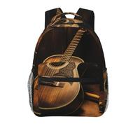 Old West Guitar Cute Backpack Waterproof Lightweight Casual Backpack One Size Daypack Travel Laptop Bag For Men Women