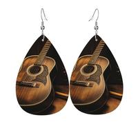 Old West Guitar Earrings For Women Luxurious Dangle Hoop Earrings Trendy Pierced Earring For Accessories Married Women