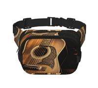 Old West Guitar Fanny Pack For Women Waterproof Adjustable Belt Bags Waist Pack Fashion Casual Crossbody Bags Bum Bag For Running Workout Hiking Traveling, Black, One Size