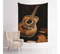 Old west guitar Tapestry for Bedroom Aesthetic Tapestries 29" x 37" Wall Art Decoration Poster Tapestry Funny Hanging Tapestries for Living Room Hippie Dorm Decor