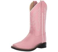 Old West Kids Boots Baby Girl's Square Toe Leatherette (Toddler/Little Kid) Pink 13 Little Kid M