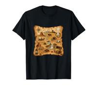 Old West Treasure Hunt Explorer Frontier Map T-Shirt