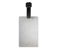 Old White Brick Wall Print Flexible PVC Luggage Tag Versatile Suitcase and Backpack Tag Perfect for Christmas Gifting