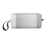 Old White Brick Wall Print Foam Padded Cosmetic Case Simple Organizer Pouch Lightweight Travel Bag for Space Saving