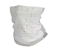 Old White Brick Wall Print Windproof Neck Gaiter, Warmer Scarf Breathable Half-Face Mask Ski Mask Unisex For Outdoor