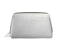 Old White Brick Wall Printed Large Makeup Organizer Versatile Toiletry Case with Secure Zipper Closure for Women