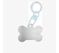Old White Brick Wall Printing Acrylic Dog Bone Ornament,Dog Tags Personalized Pet Ornament, Key Chain Bone Shaped Id Tags