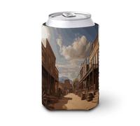 Old Wild West Cowboy Town Cup Sleeve Iced Coffee Sleeve