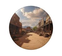 Old Wild West Cowboy Town Custom Pins 5 PCS, Personalized Photo Buttons, Metal Pinback Button Badges for Backpacks, Hats, Funny Backpack Pins Aesthetic Lapel Badge Pins Gifts for Men Women, One Size
