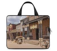 Old Wild West Cowboy Town Laptop Case Thin Laptop Sleeve with Handle Portable Laptop Bag Water Resistant Computer Case Neoprene Computer Sleeve Bag for Men Women