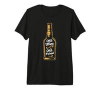 Old Wine Old Friend Celebration for Wine Lovers Night Premium T-Shirt