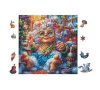 Old Witch Cottage 100 Pieces Classic Jigsaw Puzzle Puzzle for Adults Concentration Training Wall Art Mental Exercise Halloween Durable Cardboard 28x28cm