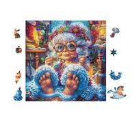 Old Witch in Gingerbread Cottage 100 Pc Classic Jigsaw Puzzle Puzzle for Adults Hard Challenging Hobby Home Decor Poster High-grade Rigid Cardboard 28x28cm