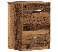 (old wood, 1 pcs) vidaXL 1/2x Bedside Cabinet Chipboard Bedroom Nightstand Stand Multi Colours
