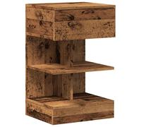 (old wood, 1 pcs) vidaXL 1/2x Bedside Cabinet Engineered Wood Side Table Storage Multi Colours