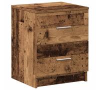 (old wood, 1 pcs) vidaXL Bedside Cabinet with 2 Drawers Nightstand Bed Side Table