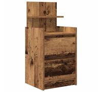 (old wood, 1 pcs) vidaXL Bedside Cabinets with 2 Drawers 2 pcs Concrete Grey 38x34x80 cm