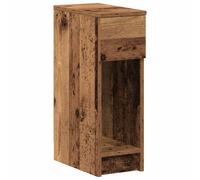 (old wood, 1 pcs) vidaXL Bedside Cabinets with Drawer 2 pcs Smoked Oak 20x36x60 cm bedside table