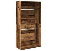 (old wood, 100 x 50 x 200 cm/ 1 shelf piece) vidaXL Wardrobe Clothing Storage Hanger Clothes Cabinet Closet Engineered Wood