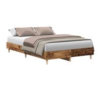 Vidaxl Bed Frame No Mattress Old Wood 135X190 Cm Double Engineered Wood