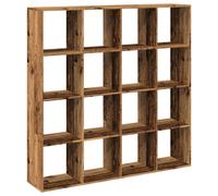 (old wood, 137.5 x 29 x 137.5 cm) vidaXL Room Divider Bookcase Book Rack Bookshelf Engineered Wood