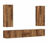 (old wood, 160 cm) vidaXL TV Cabinet Set 5 Piece Chipboard TV Stand Multi Colours Multi Sizes