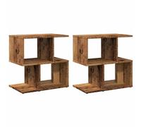 (old wood, 2 pcs) vidaXL 1/2x Bedside Cabinet Chipboard Home Telephone Stand Set Multi Colours