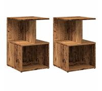 vidaXL Bedside Cabinets 2 pcs Old Wood 35x35x55 cm Engineered Wood