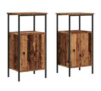 Bedside Cabinets Side Table Nightstand Bedside Table Engineered Wood vidaXL