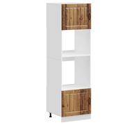 (old wood, 2 pcs) vidaXL Oven Cabinets Kitchen Cabinet Oven Unit 2 pcs Kalmar Engineered Wood