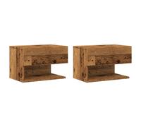 Wall Bedside Cabinet Floating Nightstand Bedside Unit Hanging Cabinet vidaXL