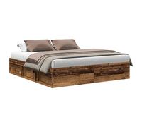 (old wood, 200 x 200 cm) vidaXL Bed Frame Bedroom Mattress Foundation Guest Room Bedstead Bed Base