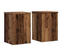 (old wood, 25 x 25 x 35 cm) vidaXL Plant Stands Garden Plant Pot Holder Flower Stand 2 pcs Engineered wood