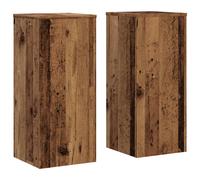 (old wood, 30 x 30 x 70 cm) vidaXL Plant Stands Garden Plant Pot Holder Flower Stand 2 pcs Engineered wood