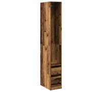(old wood, 30 x 50 x 200 cm/ 2 drawers piece) vidaXL Wardrobe Clothing Storage Hanger Clothes Cabinet Closet Engineered Wood