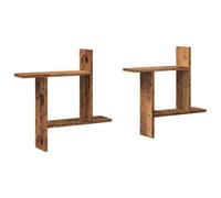 (old wood, 50 x 12 x 50 cm) vidaXL Wall Shelves Wall Storage Shelf Floating Shelf 2 pcs Engineered Wood