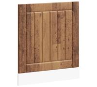 vidaXL Dishwasher Panel Lucca Old Wood Engineered - Brown - 60x67 cm - Modern Kitchen Appliance Protection