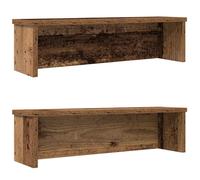 vidaXL Kitchen Racks Stackable 2 pcs Old Wood 60x15x16 cm, kitchen storage shelf, cabinet organizer, kitchen counter shelf
