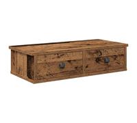 vidaXL Wall Shelf with Drawers Old Wood 60x28x15 cm Engineered Wood