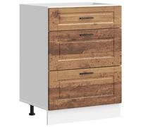 (old wood, 60 x 46 x 81.5 cm) vidaXL Kitchen Base Cabinet Porto Black Engineered Wood sink base cabinet