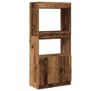 (old wood, 63 x 33 x 140 cm) vidaXL Highboard Sideboard Storage Organiser Cabinet Cupboard Engineered Wood