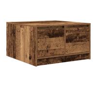 (old wood, 70.5 x 70 x 40 cm) vidaXL Coffee Table with Drawers Black Oak 100x100x40 cm centre table