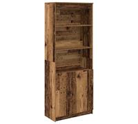 (old wood, 70 cm) vidaXL Highboard Black Oak 37.5x35x180 cm Engineered Wood cabinet side cabinet