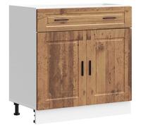 (old wood, 80 x 46 x 81.5 cm) vidaXL Kitchen Base Cabinet Porto Black Engineered Wood sink base cabinet