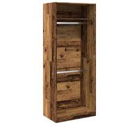 (old wood, 80 x 50 x 200 cm/ 1 shelf piece) vidaXL Wardrobe Clothing Storage Hanger Clothes Cabinet Closet Engineered Wood